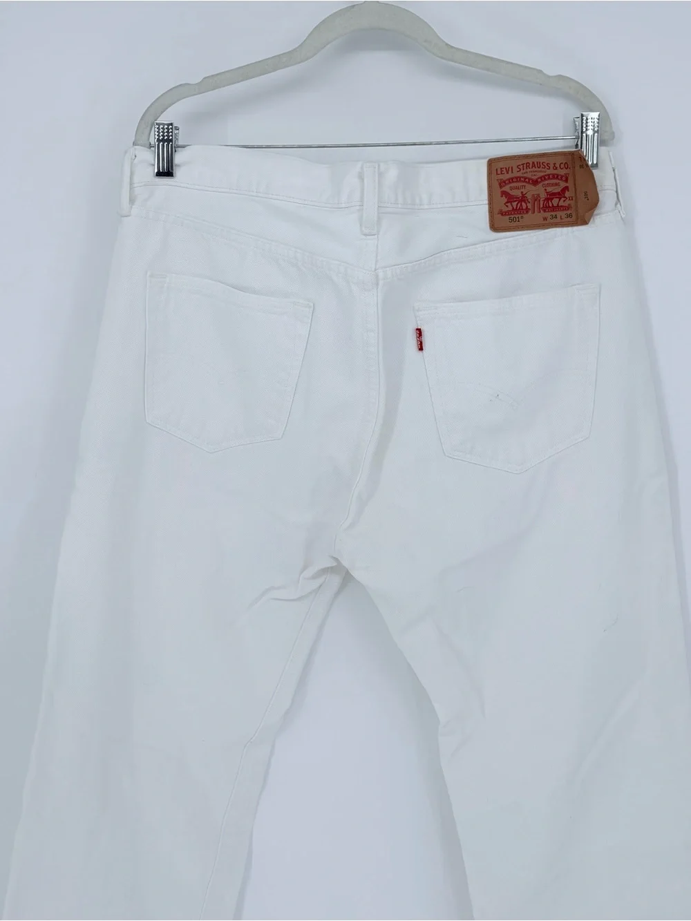 Levi's Men's 501 Original Fit Jeans Optic White